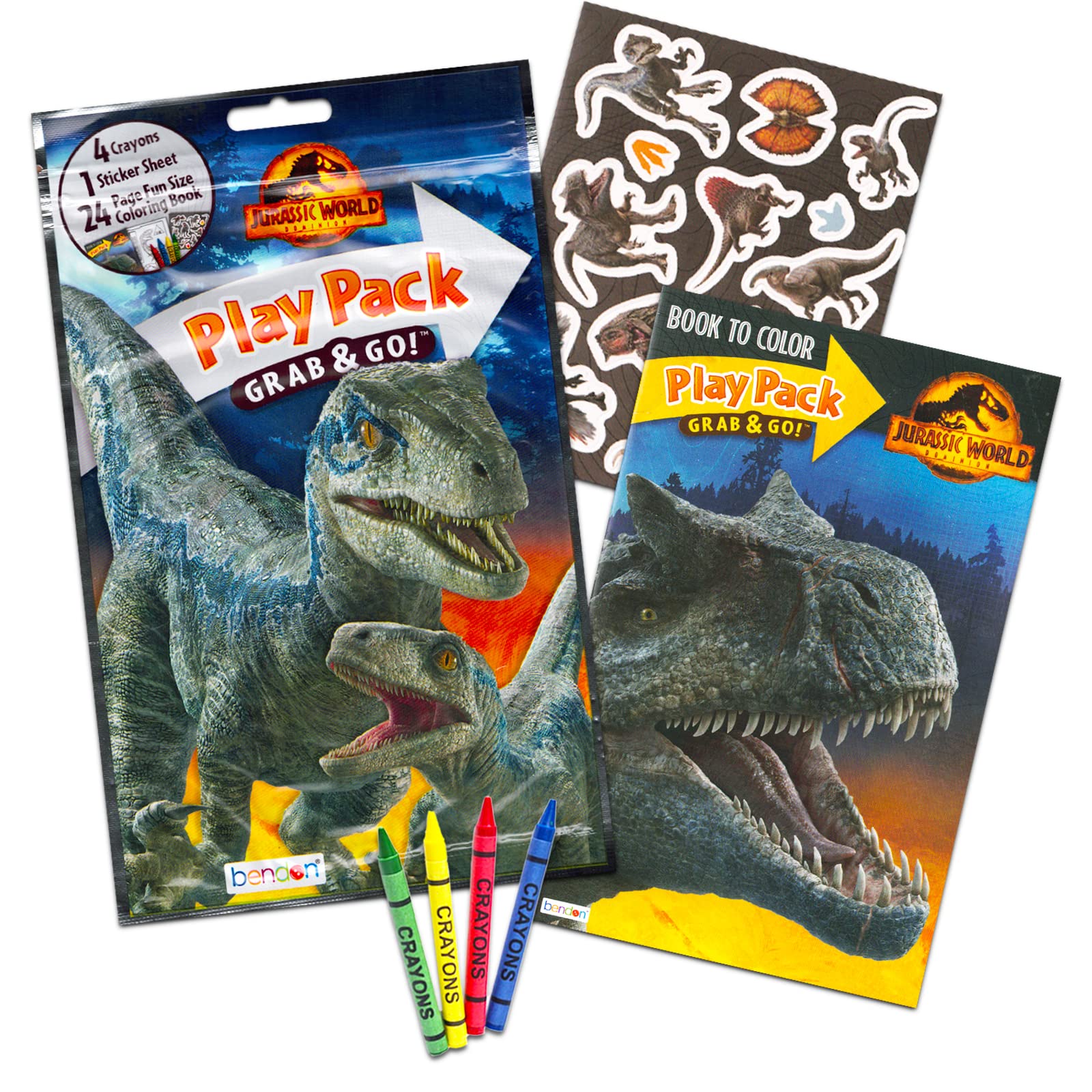 Jurassic world coloring book set with stickers and posters books toys games