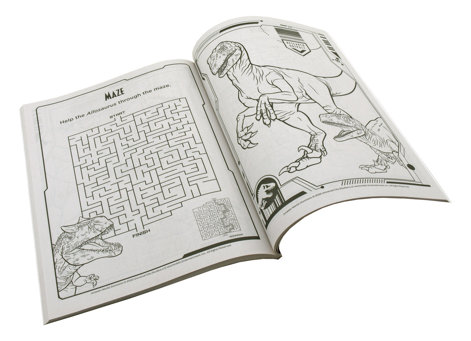 Jurassic parks jurassic world coloring and puzzle activity book