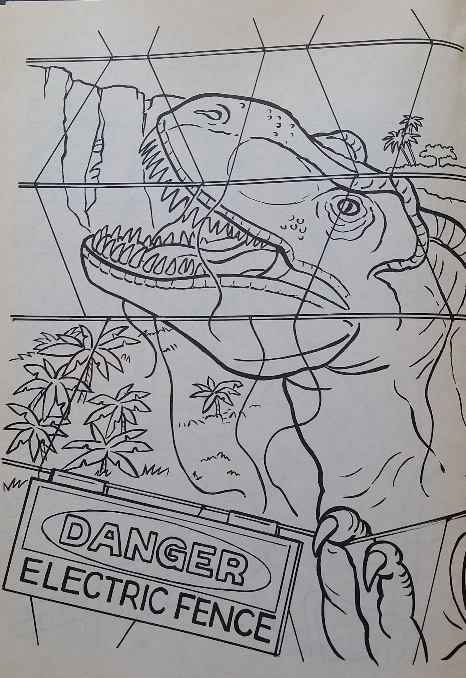Vintage dinosaur art jurassic park â a coloring book â love in the time of