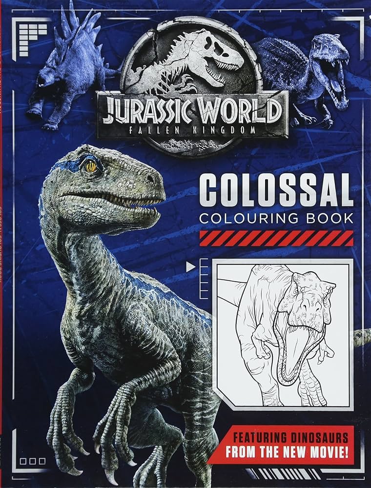 Jurassic world fallen kingdom lossal louring book egmont publishing books