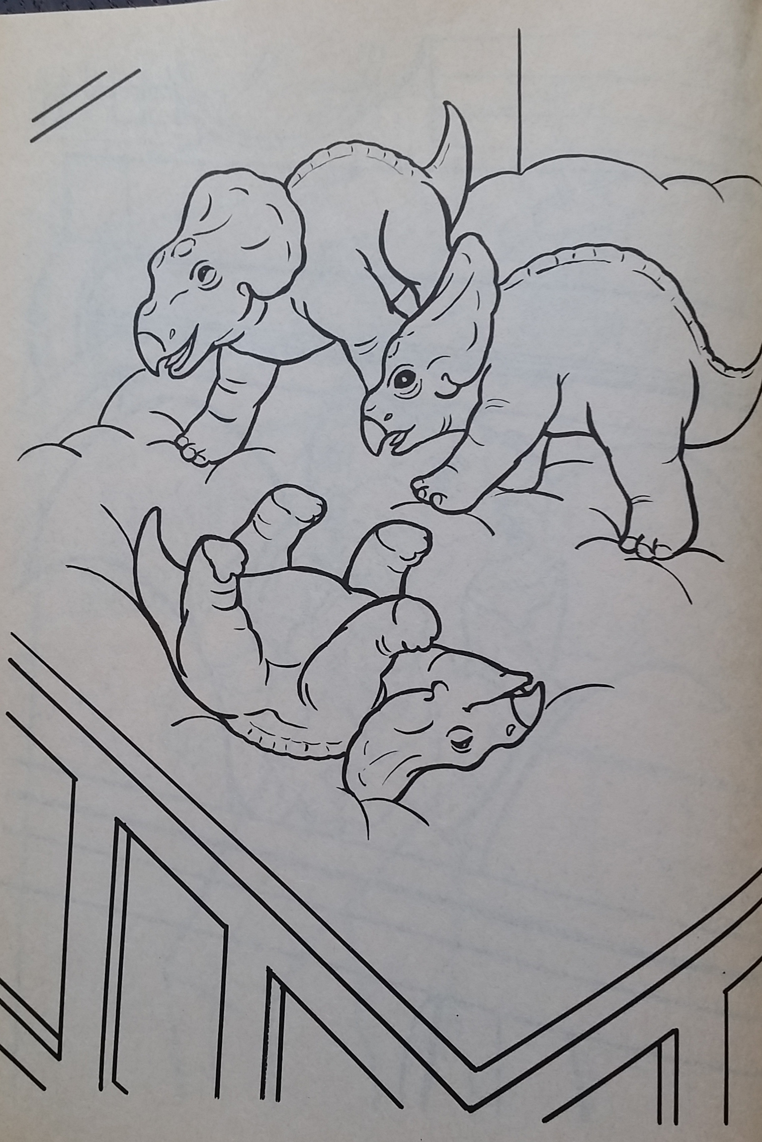 Vintage dinosaur art jurassic park â a coloring book â love in the time of