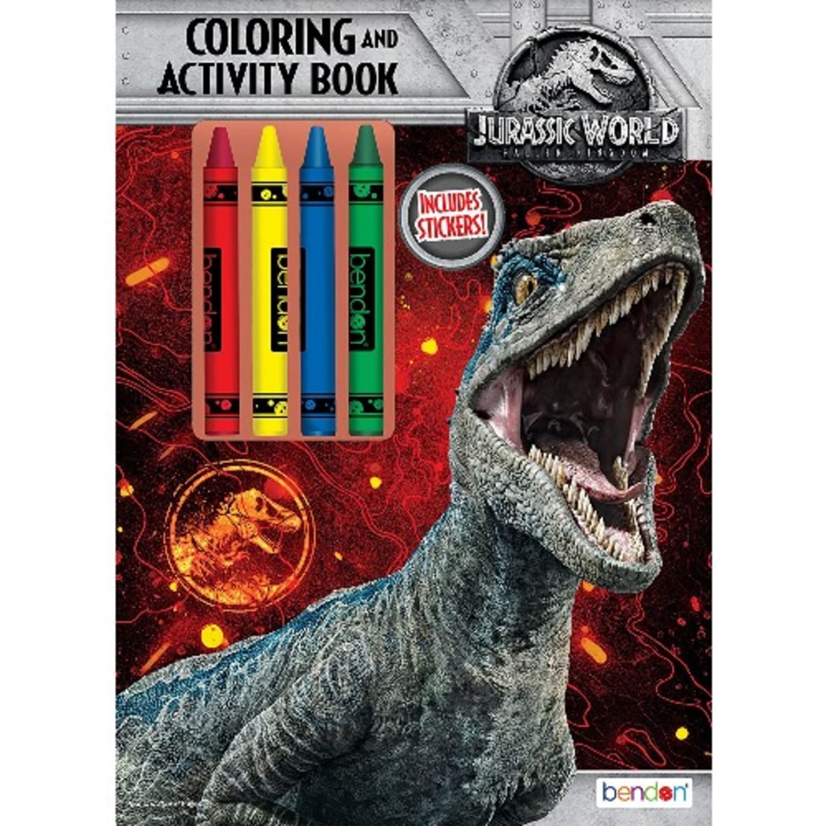 Coloring and activity book with crayons jurassic world fallen kingdom online shopping