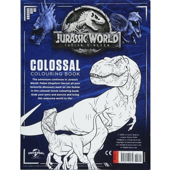 Fallen kingdom colossal colouring book jurassic world staffs of egmont books