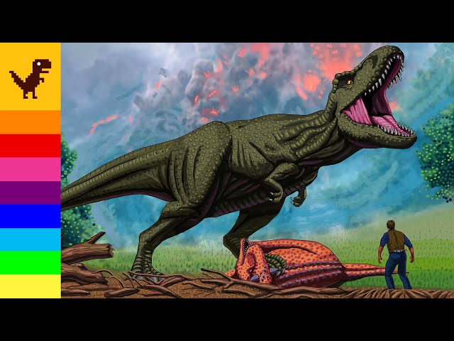 Jurassic world fallen kingdom drawing and coloring dinosaur trex color pages for kids adult êµëê
