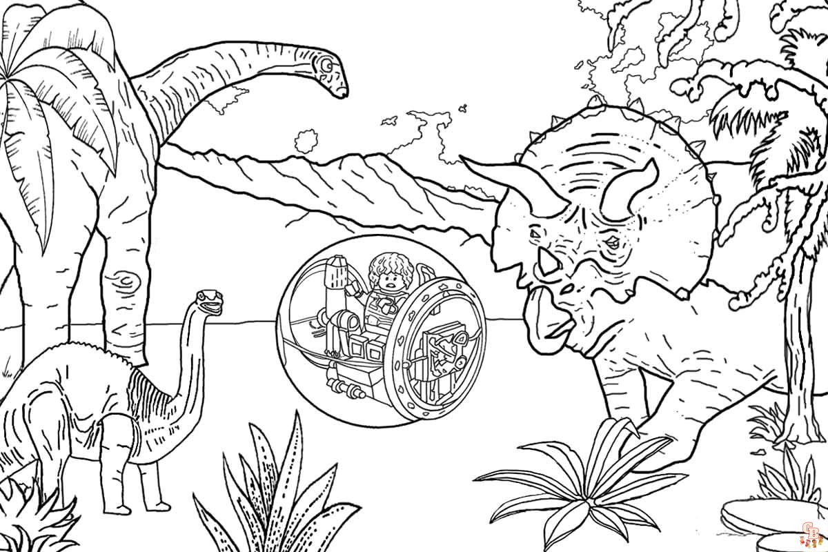 Free printable jurassic park coloring pages for kids