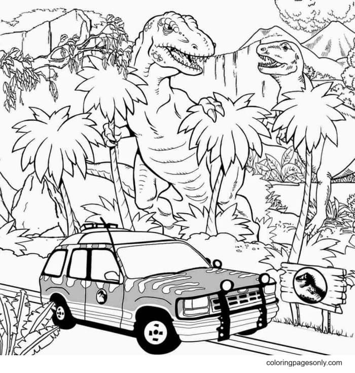 Indominus rex coloring page