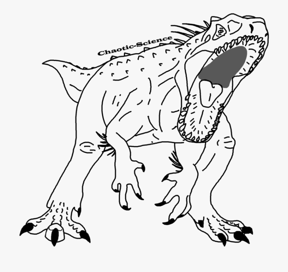Jurassic world indominus rex vs t rex coloring page