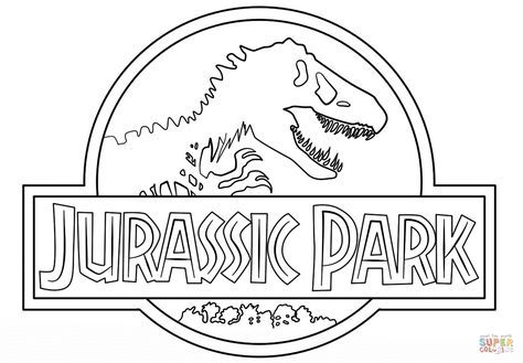 Click the jurassic park logo coloring jurassic park dinosaur coloring pages jurassic park logo