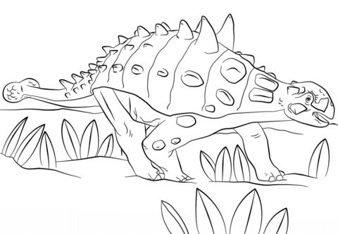 Jurassic park euoplocephalus coloring page free printable coloring pages