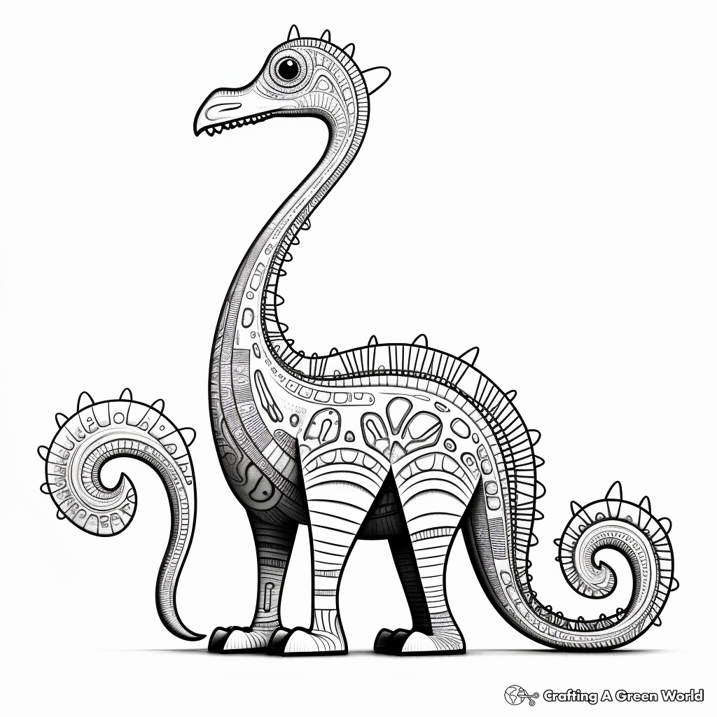 Long neck dinosaur coloring pages