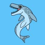 Mosasaurus coloring page free printable