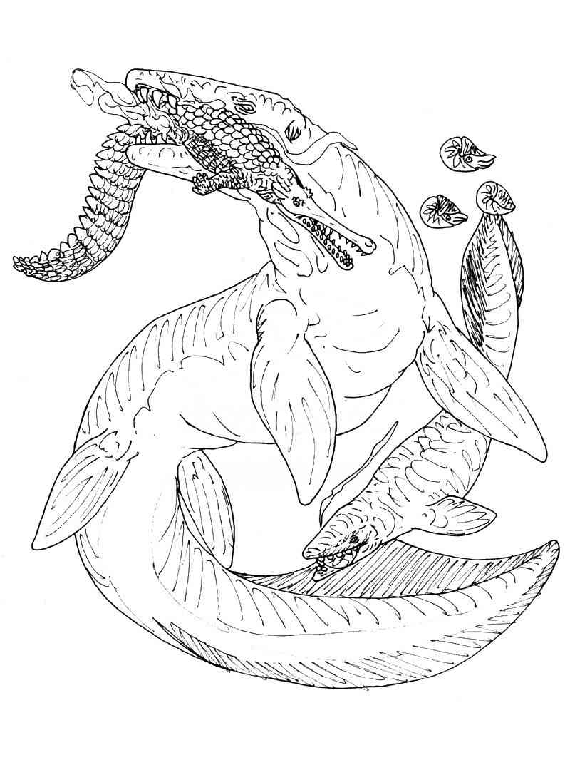 Mosasaurus coloring pages