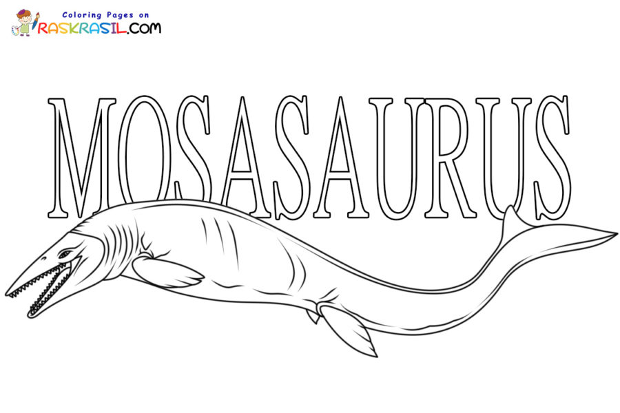 Mosasaurus coloring pages