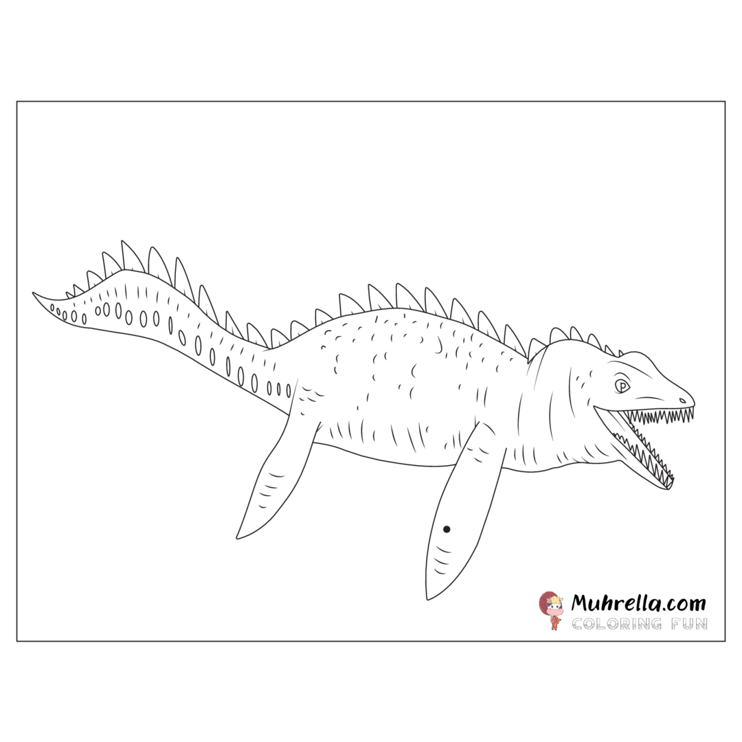 Mosasaurus coloring page
