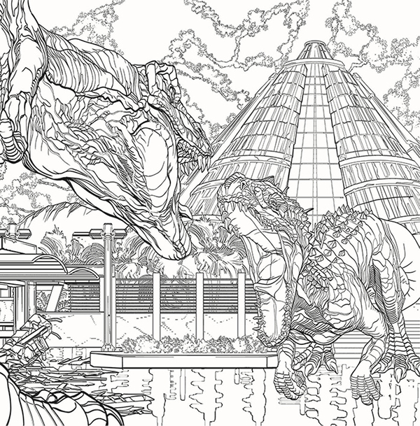 Jurassic world coloring book tpb profile dark horse ics