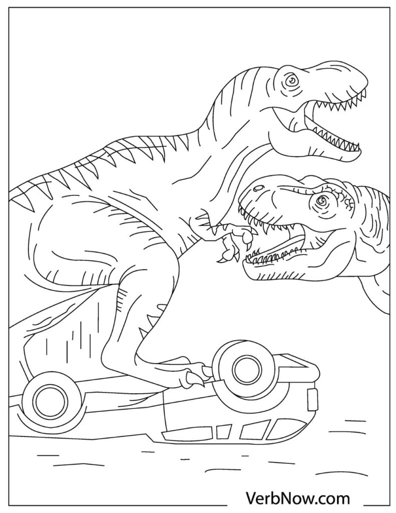 Free jurassic world coloring pages for download printable pdf