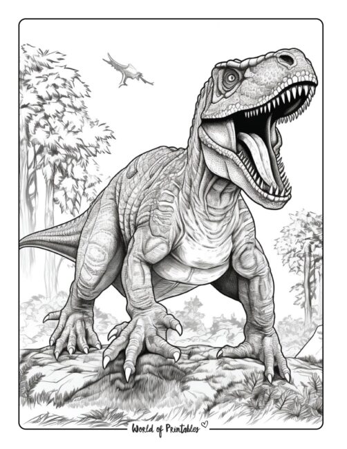 T rex coloring pages
