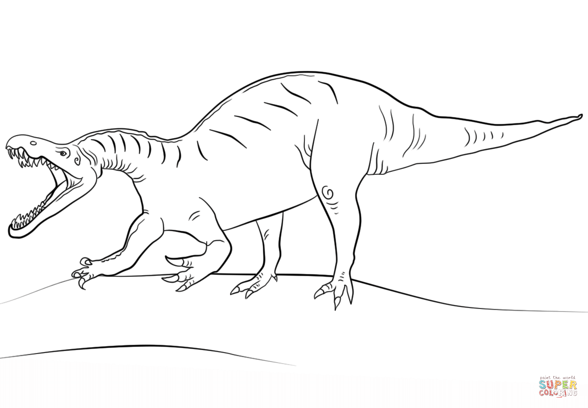 Jurassic world suchomimus coloring page free printable coloring pages