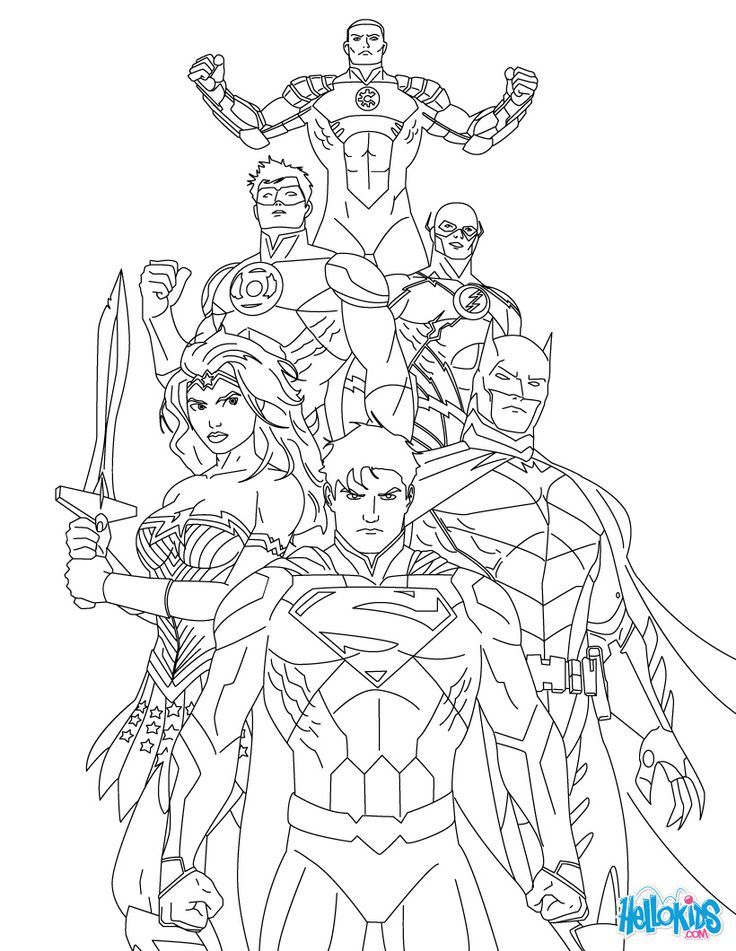 Justice league of america coloring page superman coloring pages superhero coloring superhero coloring pages