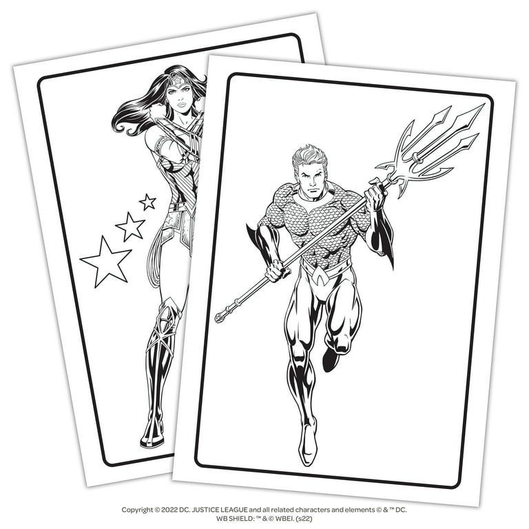 Dc justice league advanced coloring book pages paperback