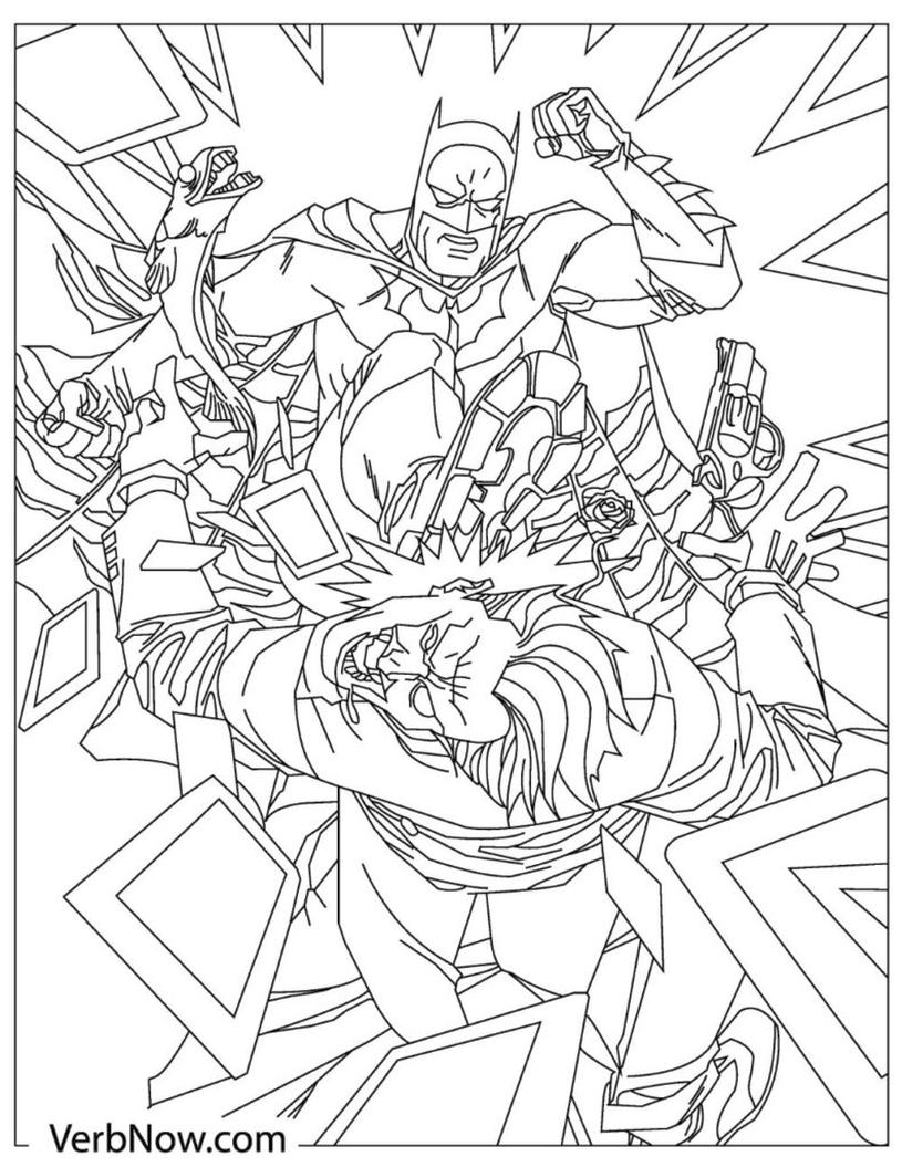 Get this free justice league coloring pages batman wins against joker