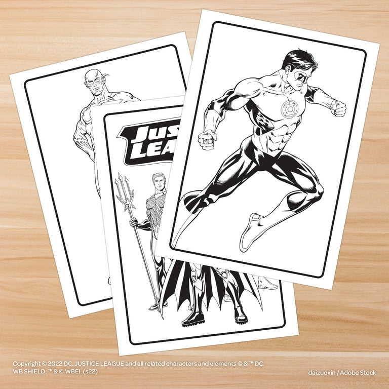 Dc justice league advanced coloring book pages paperback
