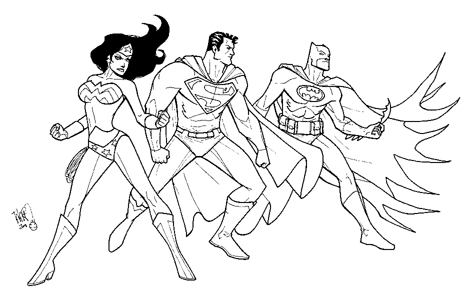 Justice league coloring pages