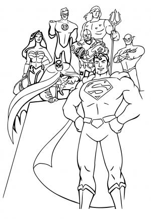 Free printable justice league coloring pages for adults and kids