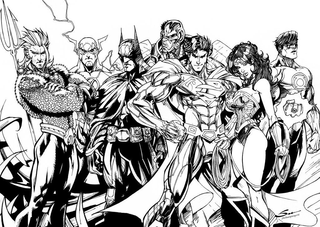 Justice league coloring pages