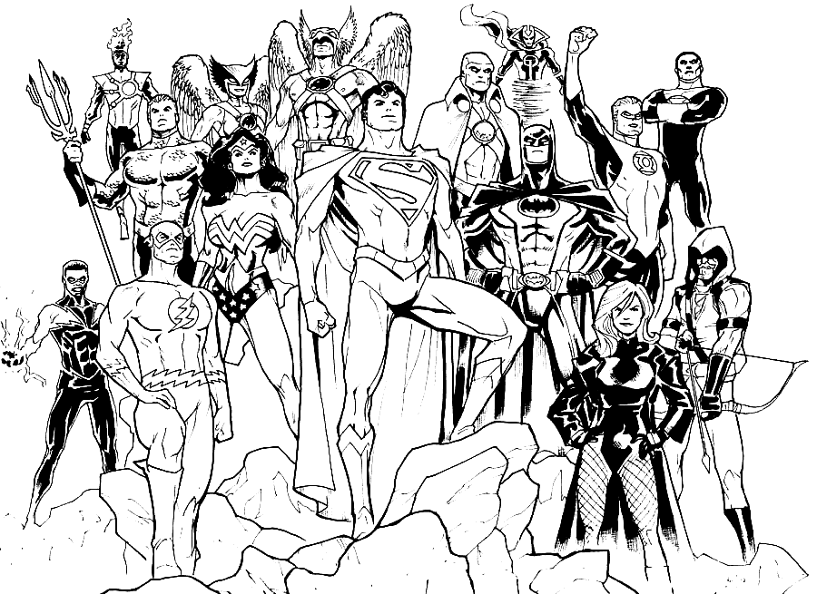 Justice league coloring pages