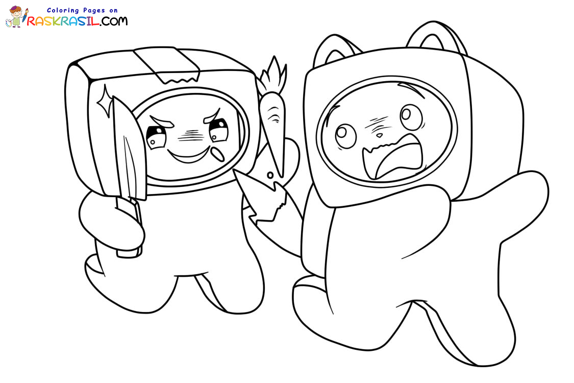Lankybox coloring pages