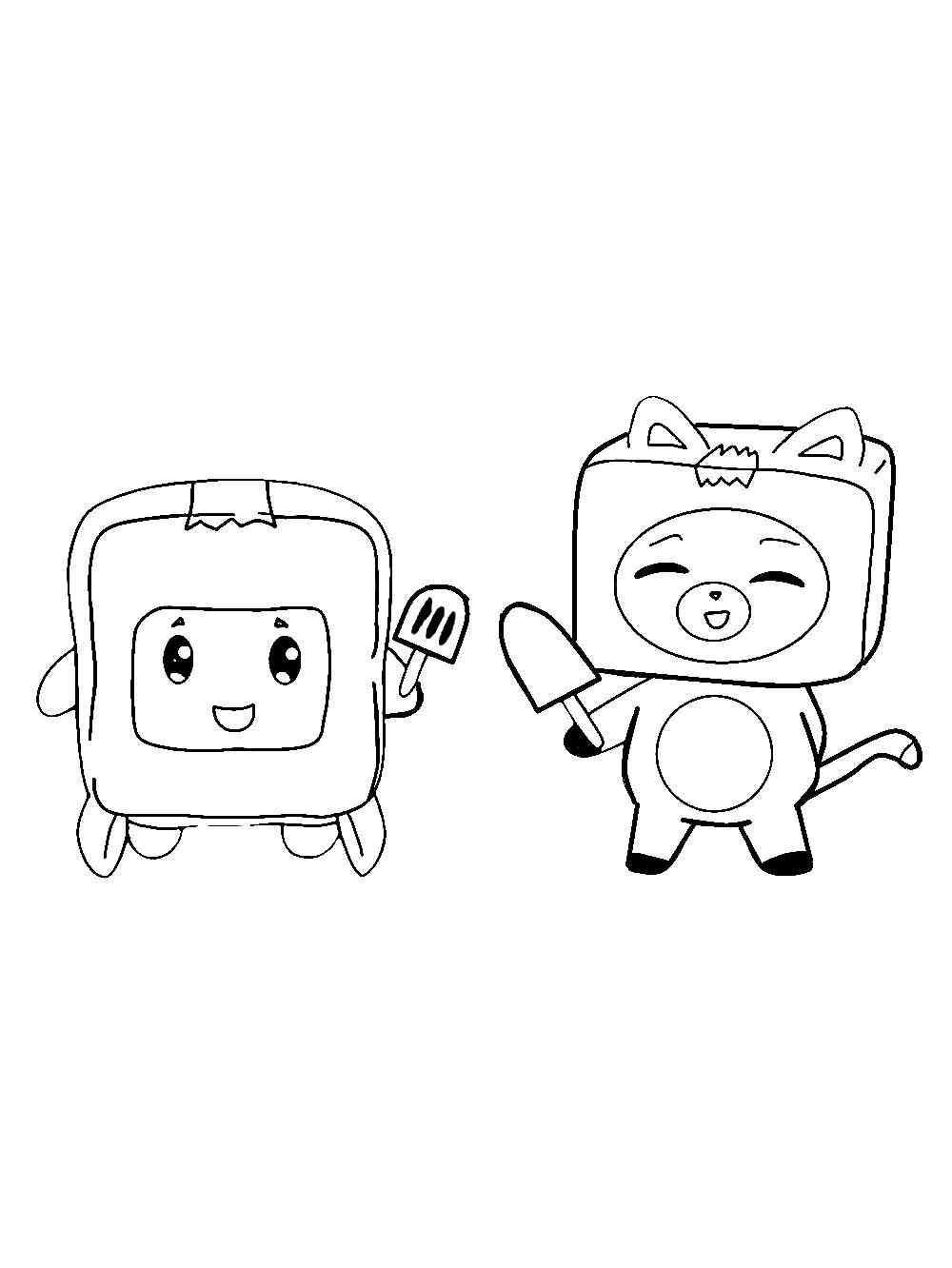 Lankybox coloring page