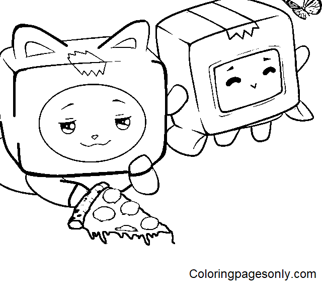Lankybox coloring pages