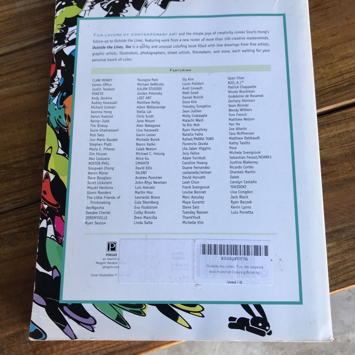 Outside the lines too adult coloring book
