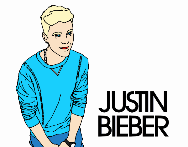 Colored page justin bieber painted by user not registered
