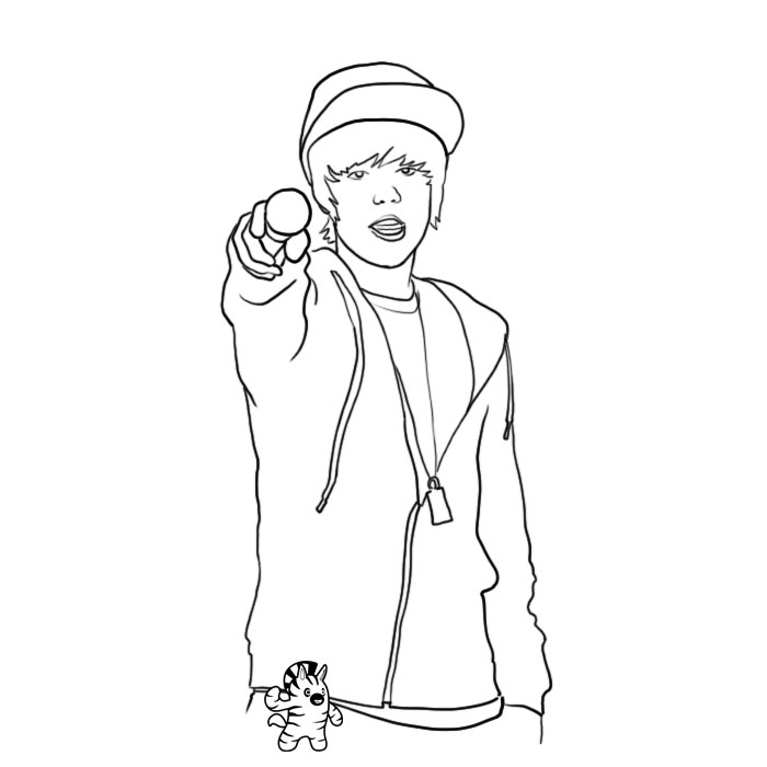 Coloring page justin bieber celebrities â printable coloring pages