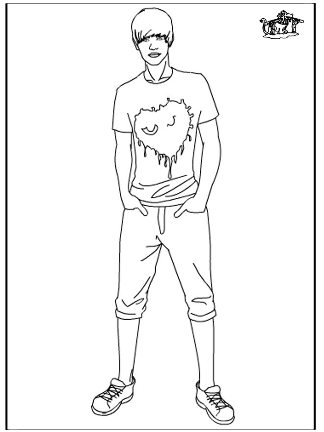 Justin bieber celebrities â free printable coloring pages