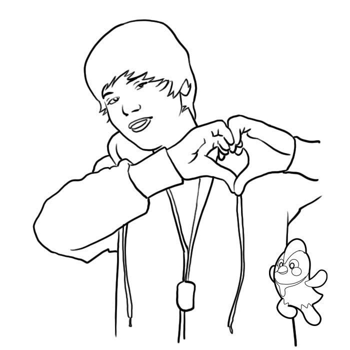 Justin bieber coloring pages