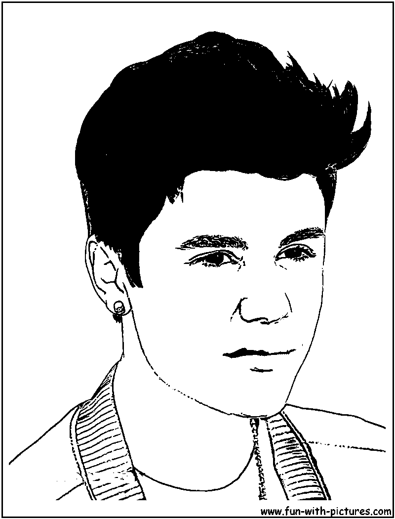 Justin bieber coloring page