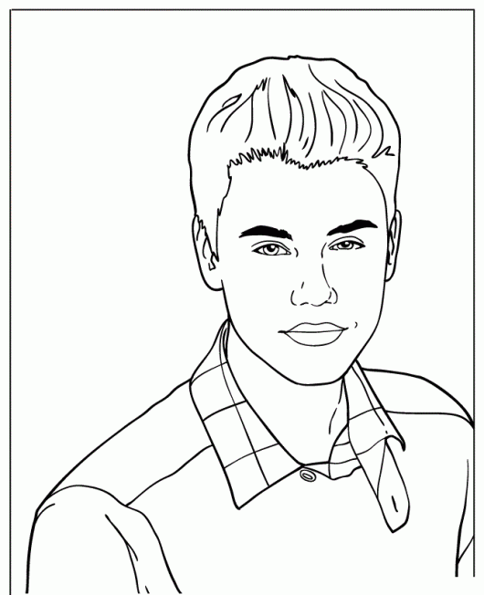 Handsome justin bieber coloring sheet for justin lovers coloring pages clip art library people coloring pages