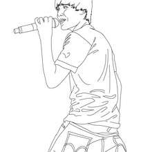 Justin bieber singing coloring pages