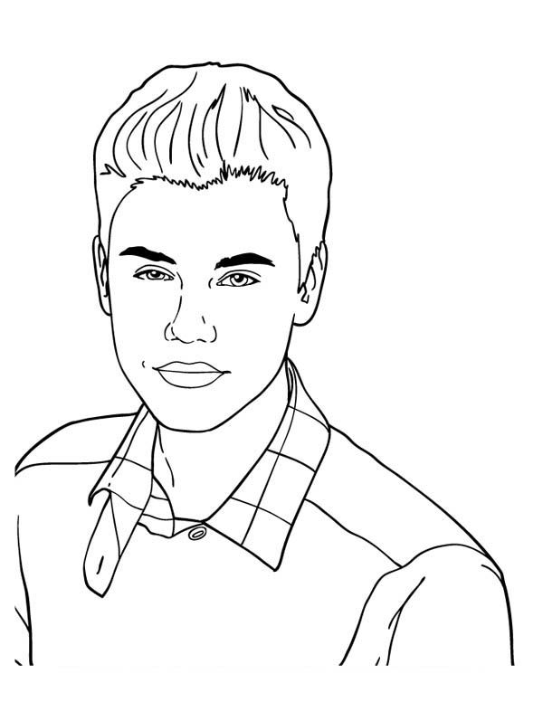Cute music icon justin bieber coloring page coloring pages music icon justin bieber