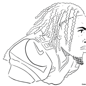 Justin jefferson coloring pages printable for free download