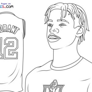 Ja morant coloring pages printable for free download