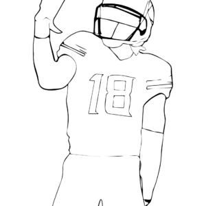 Justin jefferson coloring pages printable for free download