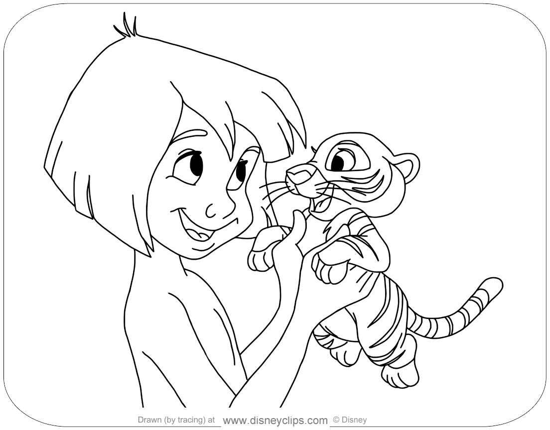Disneys the jungle book coloring pages