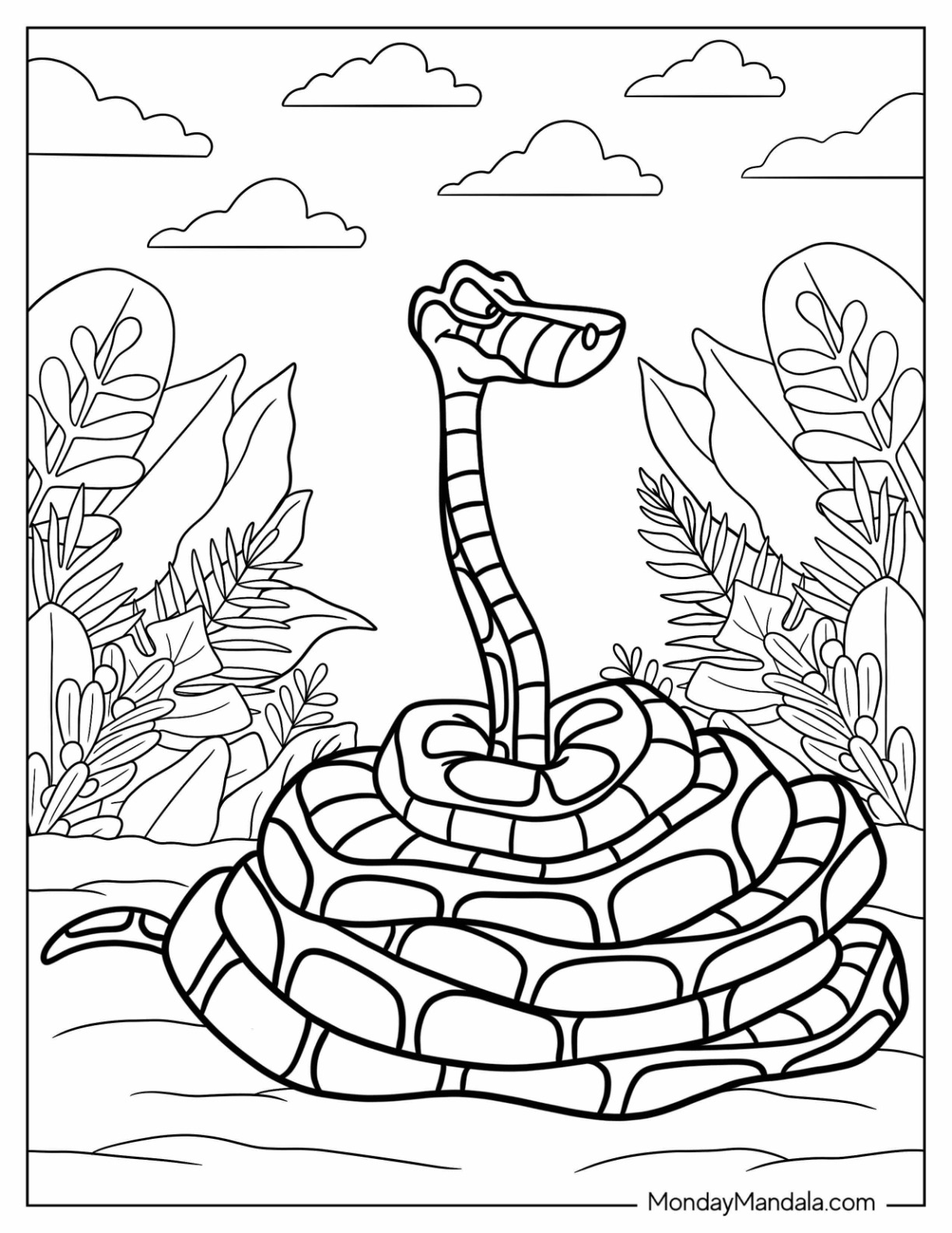 Jungle book coloring pages free pdf printable