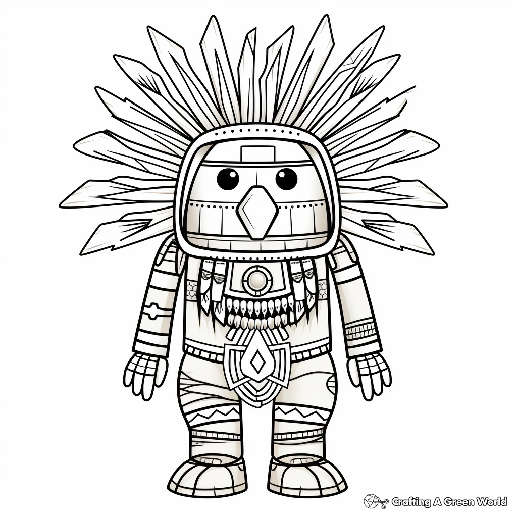 Kachina doll coloring pages