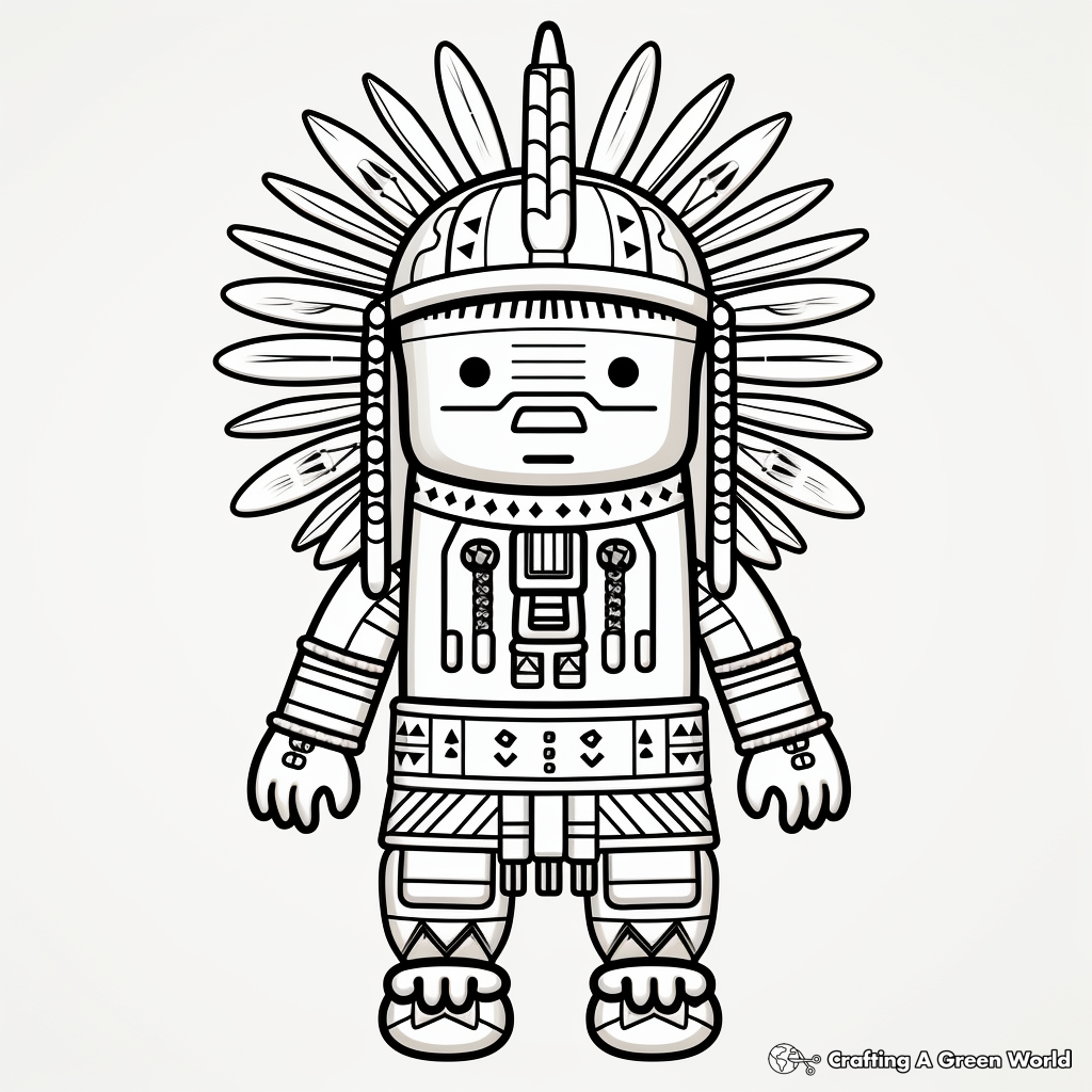 Kachina doll coloring pages