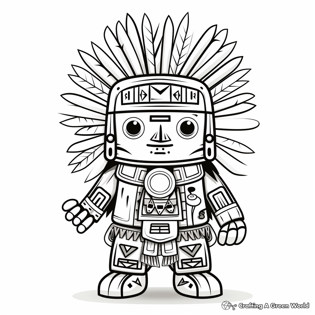 Kachina doll coloring pages